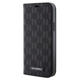 Karl Lagerfeld PU Saffiano Monogram Book Case for iPhone 12/12 Pro schwarz