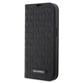 Karl Lagerfeld PU Saffiano Monogram Book Pouzdro pro iPhone 13 Pro Max černá