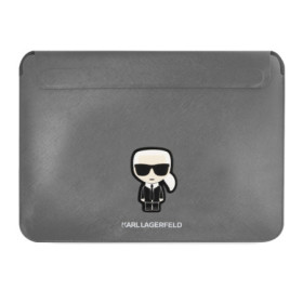 Karl Lagerfeld Saffiano Ikonik Computer Sleeve 16" silber