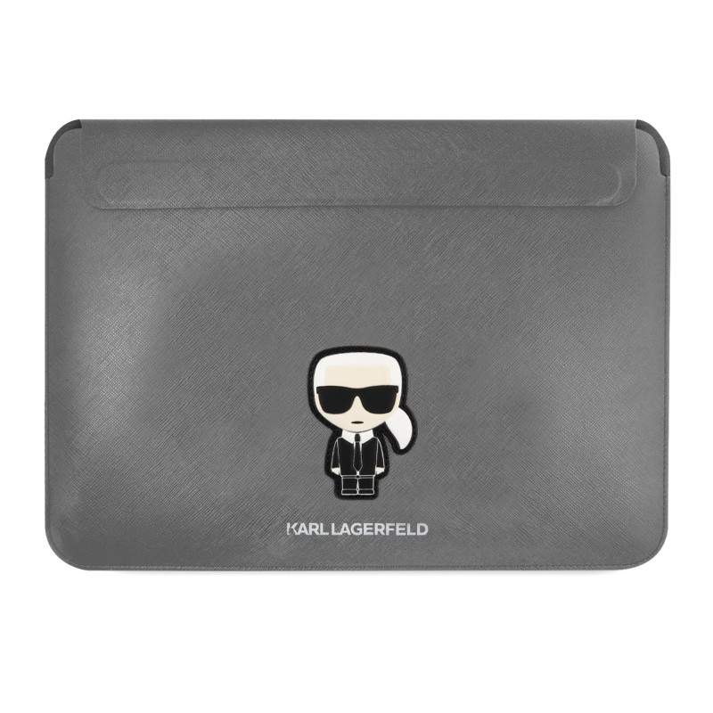 Karl Lagerfeld Saffiano Ikonik Computer Sleeve 16" silber