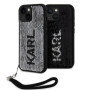 Karl Lagerfeld Sequins Reversible pouzdro pro iPhone 15 černástříbrná