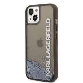 Karl Lagerfeld Translucent Liquid Glitter Case for iPhone 14 Plus schwarz