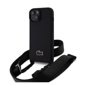 Lacoste Iconic Petit Pique Crossbody Woven Logo pouzdro pro iPhone 15 černá