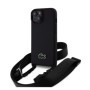 Lacoste Iconic Petit Pique Crossbody Woven Logo pouzdro pro iPhone 15 černá