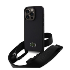 Lacoste Iconic Petit Pique Crossbody Woven Logo pouzdro pro iPhone 15 Pro černá