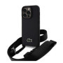 Lacoste Iconic Petit Pique Crossbody Woven Logo Case for iPhone 15 Pro black