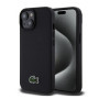 Lacoste Iconic Petit Pique Woven Logo MagSafe Case for iPhone 15 black