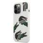 Lacoste Liquid Silicone Allover Pattern Case for iPhone 13 Pro Max weiss
