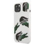 Lacoste Liquid Silicone Allover Pattern pouzdro pro iPhone 13 bílá