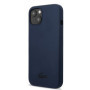 Lacoste Liquid Silicone Glossy Printing Logo puzdro pre iPhone 13 Navy