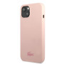 Lacoste Liquid Silicone Glossy Printing Logo Case for iPhone 13 pink