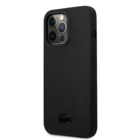 Lacoste Liquid Silicone Glossy Printing Logo Case for iPhone 13 Pro black