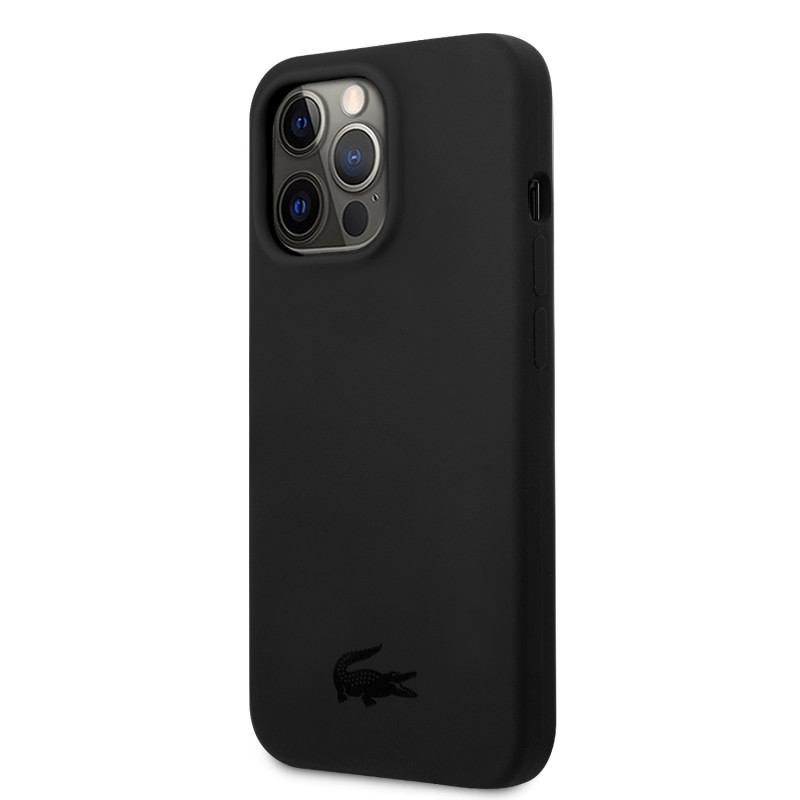 Lacoste Liquid Silicone Glossy Printing Logo Case for iPhone 13 Pro black