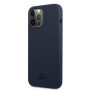 Lacoste Liquid Silicone Glossy Printing Logo Case for iPhone 13 Pro Max Navy
