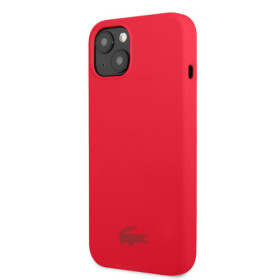 Lacoste Liquid Silicone Glossy Printing Logo Case for iPhone 13 red