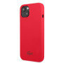 Lacoste Liquid Silicone Glossy Printing Logo Case for iPhone 13 rot