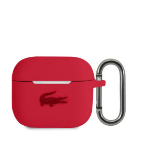 Lacoste Liquid Silicone Glossy Printing Logo Pouzdro pro Airpods 3 červená