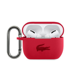 Lacoste Liquid Silicone Glossy Printing Logo Pouzdro pro Airpods Pro červená
