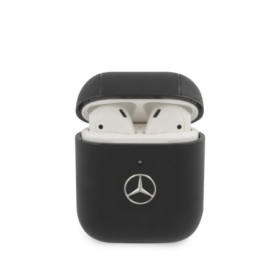 Mercedes Kožené Pouzdro pro AirPods 1/2 černá