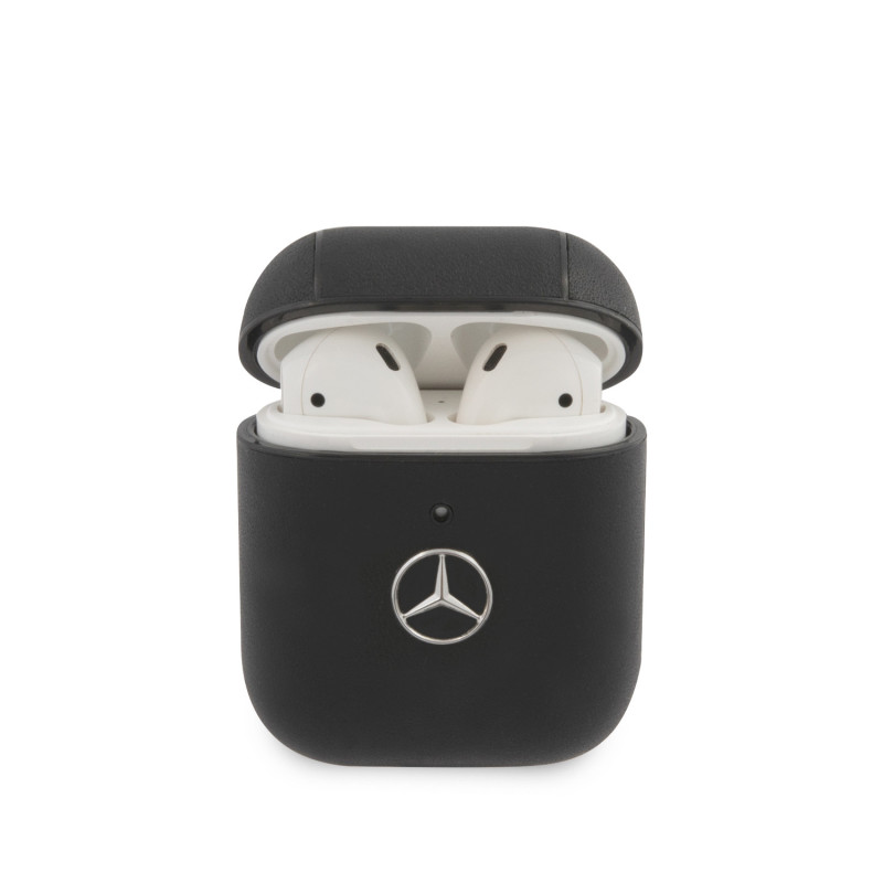 Mercedes Kožené Pouzdro pro AirPods 1/2 černá