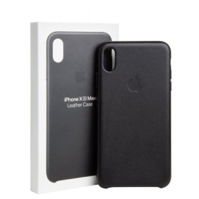 Apple Kožený Kryt pre iPhone XS Max schwarz