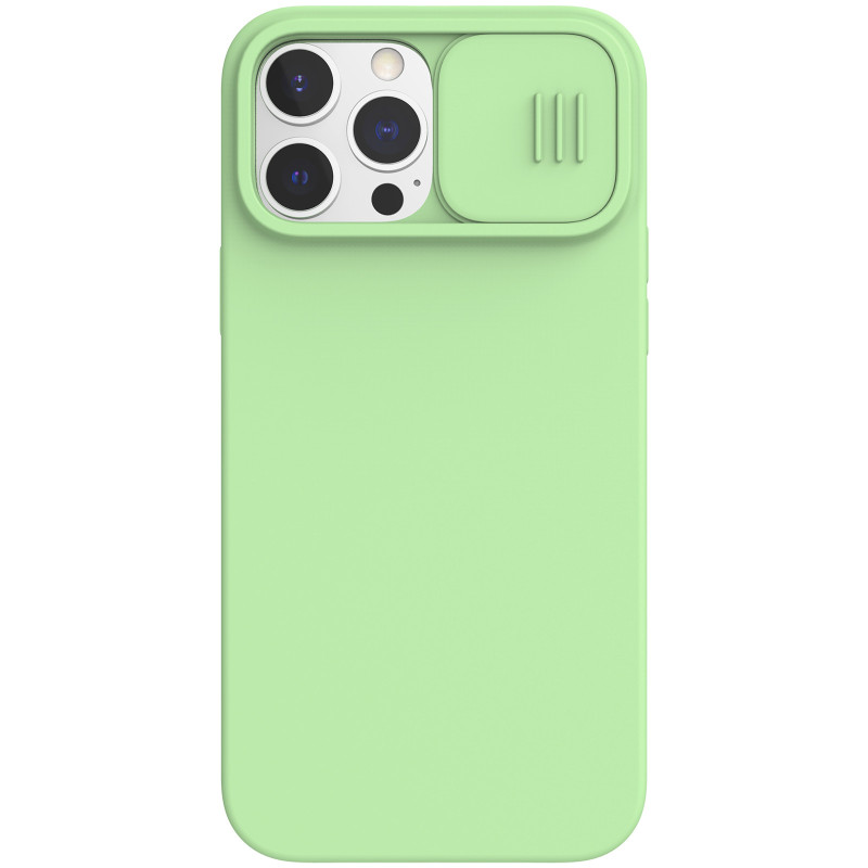 Nillkin CamShield Silky Magnetic Silikonový Kryt pro Apple iPhone 13 Pro Max Mint Green