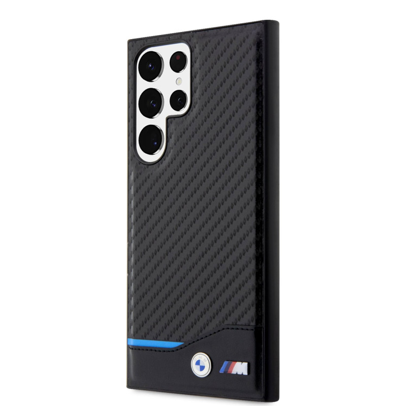 BMW M PU Carbon Line Case for Samsung Galaxy S23 Ultra schwarz