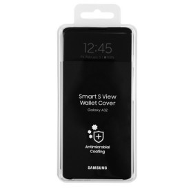 EF-EA325PBE Samsung S-View Case for Galaxy A32 LTE schwarz
