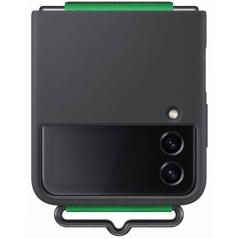 EF-GF721TBE Samsung Silicone Cover with Strap for Galaxy Z Flip 4 schwarz
