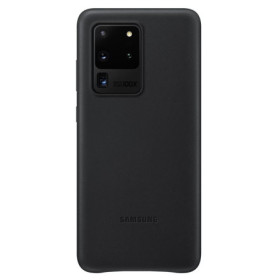 EF-VG988LBE Samsung Leather Cover for Galaxy S20 Ultra schwarz