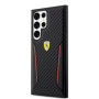 Ferrari PU Carbon pouzdro pro Samsung Galaxy S23 Ultra černá