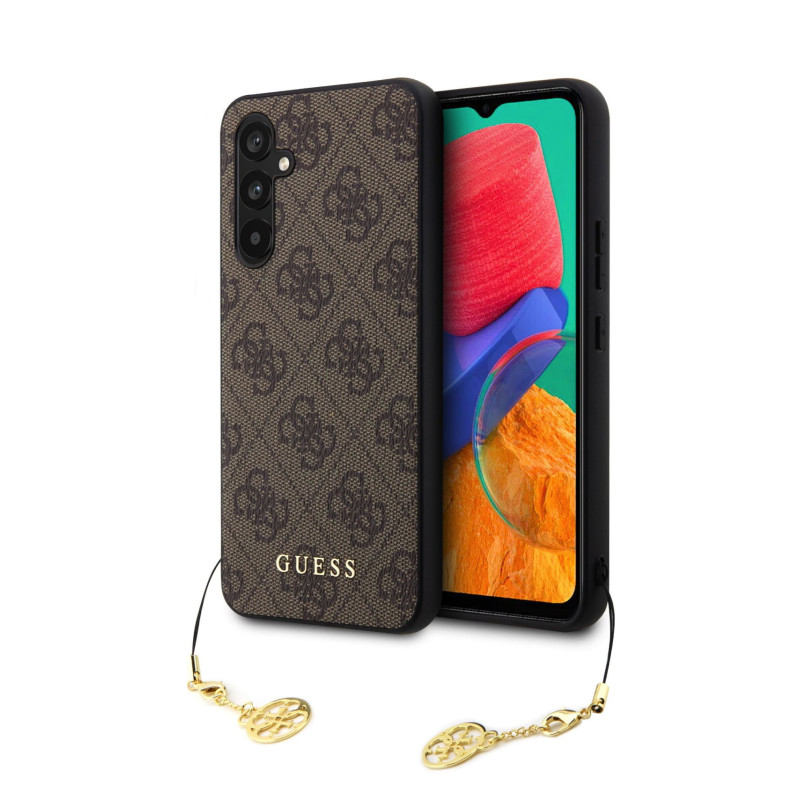 Guess 4G Charms pouzdro pro Samsung Galaxy S23 FE hnědá
