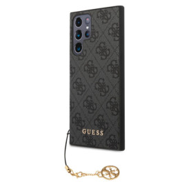 Guess 4G Charms pouzdro pro Samsung Galaxy S23 Ultra šedá