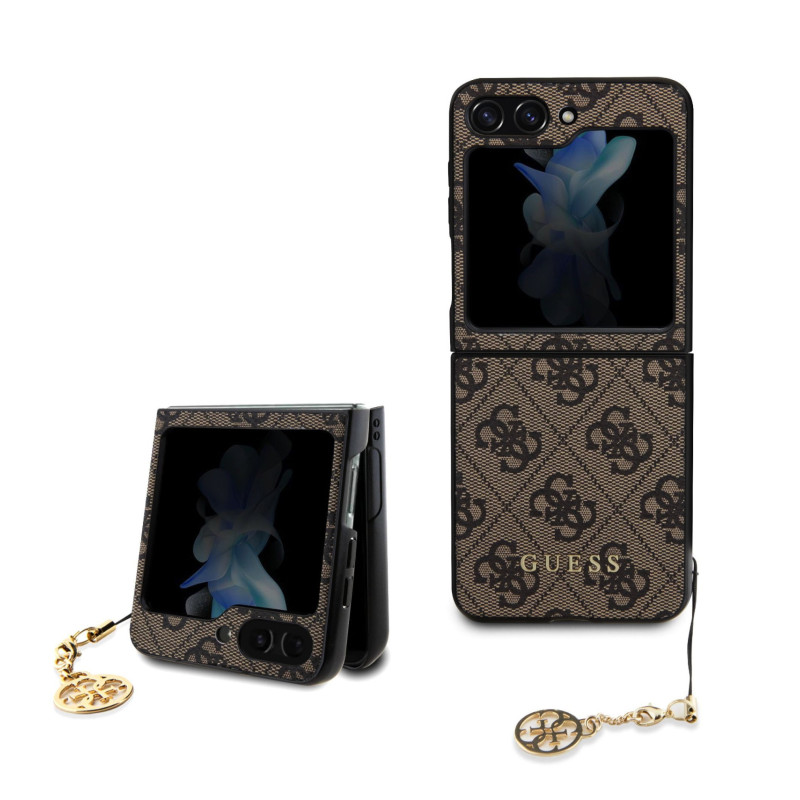 Guess 4G Charms Case for Samsung Galaxy Z Flip 5 braun