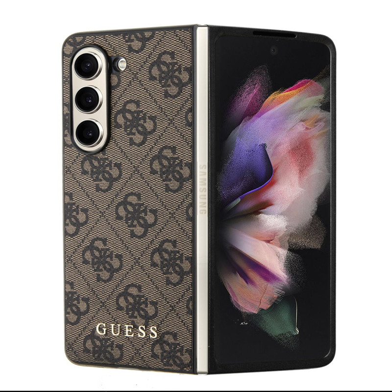 Guess 4G Charms pouzdro pro Samsung Galaxy Z Fold 5 hnědá