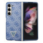 Guess 4G PU Leather Triangle Case for Samsung Galaxy Z Fold 5 blau