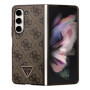 Guess 4G PU Leather Triangle Case for Samsung Galaxy Z Fold 5 braun