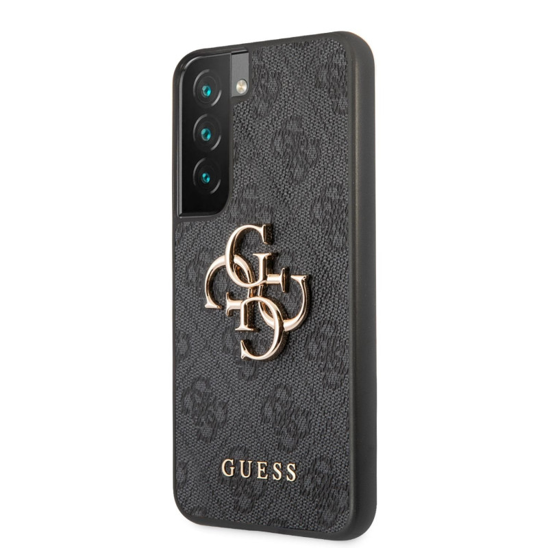 Guess PU 4G Metal Logo Case for Samsung Galaxy S22 grau