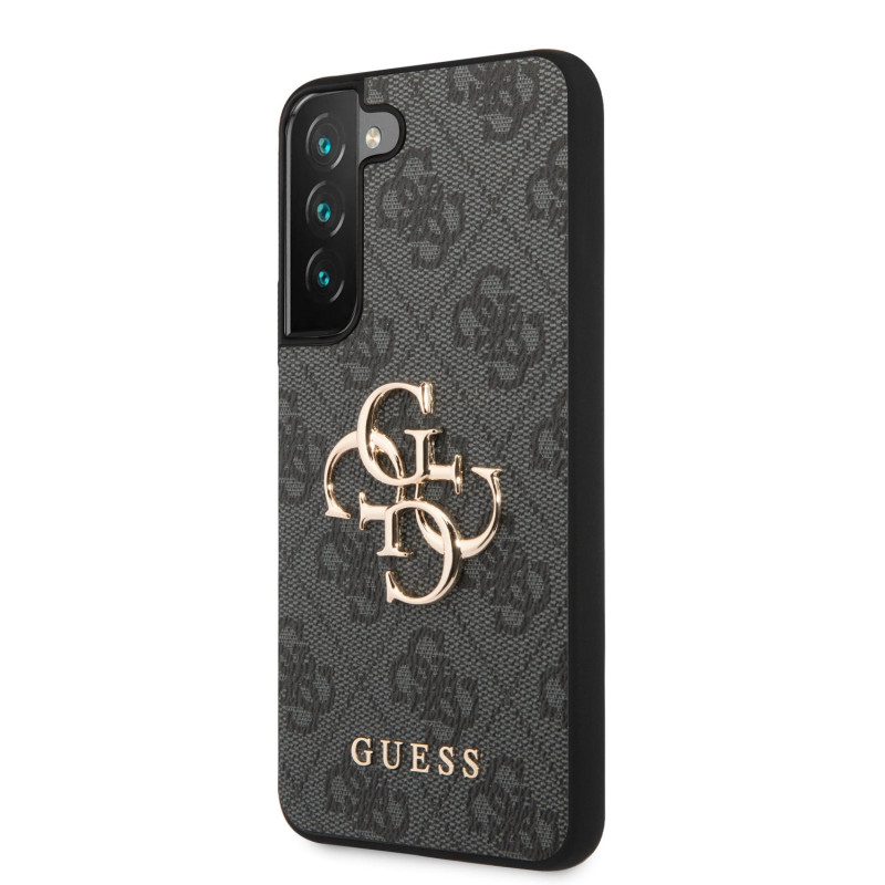 Guess PU 4G Metal Logo Case for Samsung Galaxy S23 szürke
