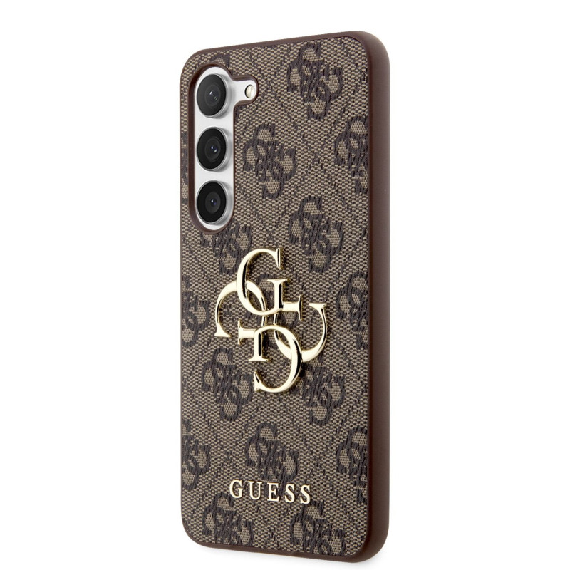 Guess PU 4G Metal Logo Case for Samsung Galaxy S23+ braun