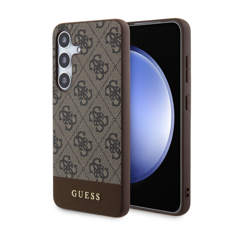 Guess PU 4G Stripe Case for Samsung Galaxy S24+ braun