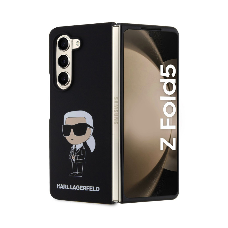 Karl Lagerfeld Liquid Silicone Ikonik NFT Case for Samsung Galaxy Z Fold 5 schwarz