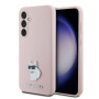 Karl Lagerfeld Liquid Silicone Metal Choupette Case for Samsung Galaxy S23 FE pink