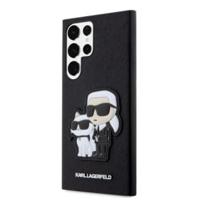 Karl Lagerfeld PU Saffiano Karl and Choupette NFT pouzdro pro Samsung Galaxy S23 Ultra černá