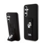 Karl Lagerfeld Saffiano Grip Stand Metal Logo Case for Samsung Galaxy S23 FE schwarz