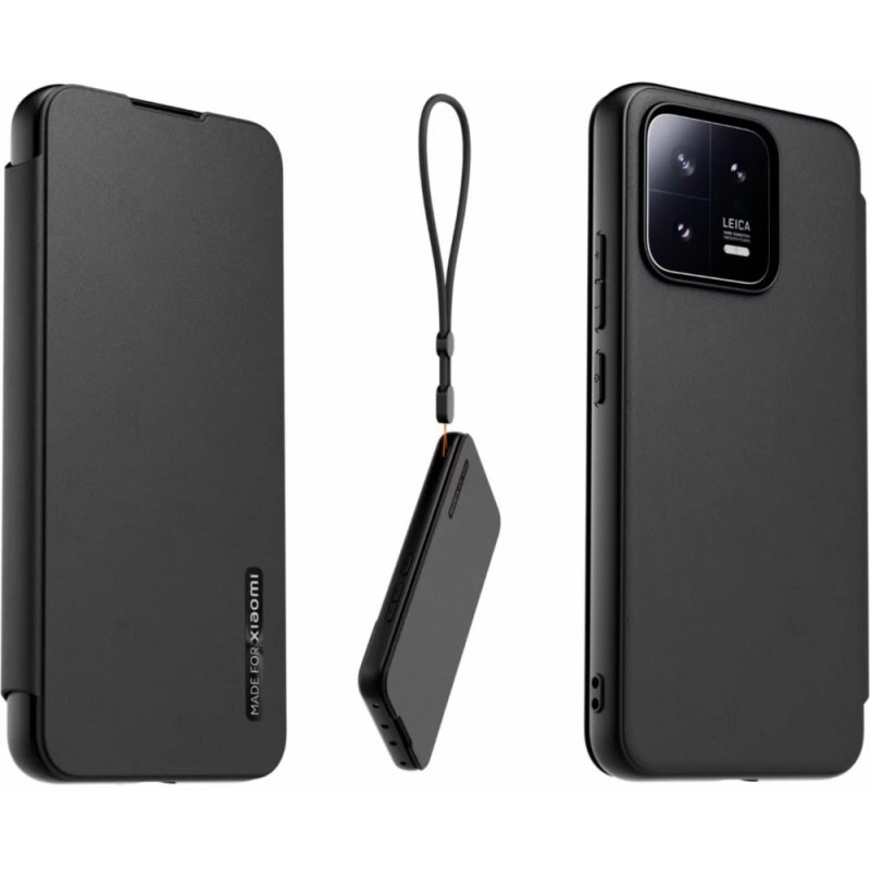 Made for Xiaomi Book Case with Necklace for Xiaomi 13 schwarz