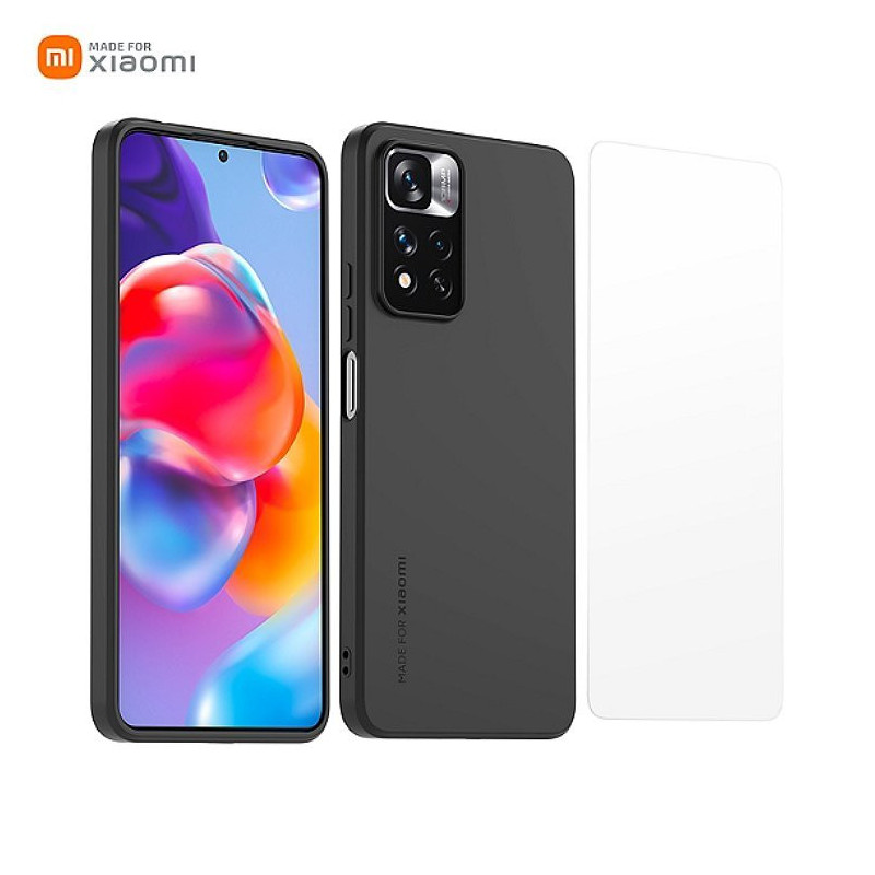 Made for Xiaomi TPU Kryt + Tvrzené Sklo pro Xiaomi mi Note 11 Pro+ 5G černá