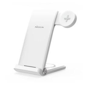 Nillkin PowerTrio 3v1 Bezdrôtová Nabíjačka Pro Samsung Watch biela