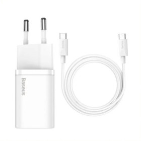 Baseus TZCCSUP-L02 Super Si Quick Charger USB-C 25W + Data Cable USB-C to USB-C 1m weiss