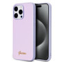 Guess PU Leather Iridescent Metal Script Case for iPhone 15 Pro Max violett